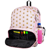 Pink and Gold Stars 17 Inch Backpack