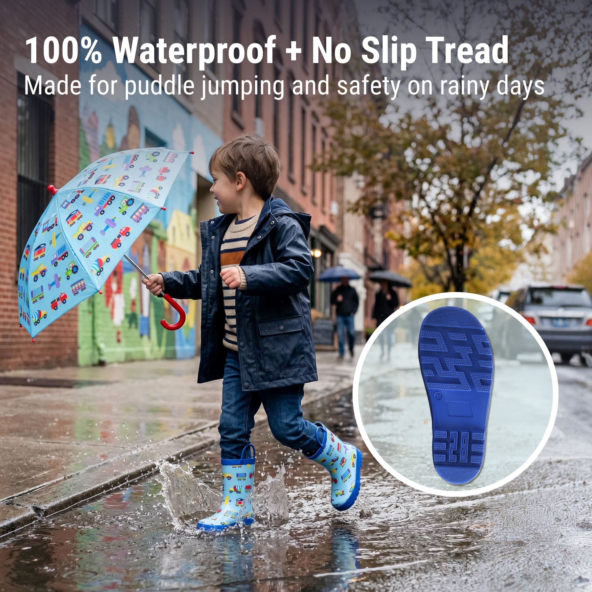 Trains, Planes & Trucks Rubber Rainboots