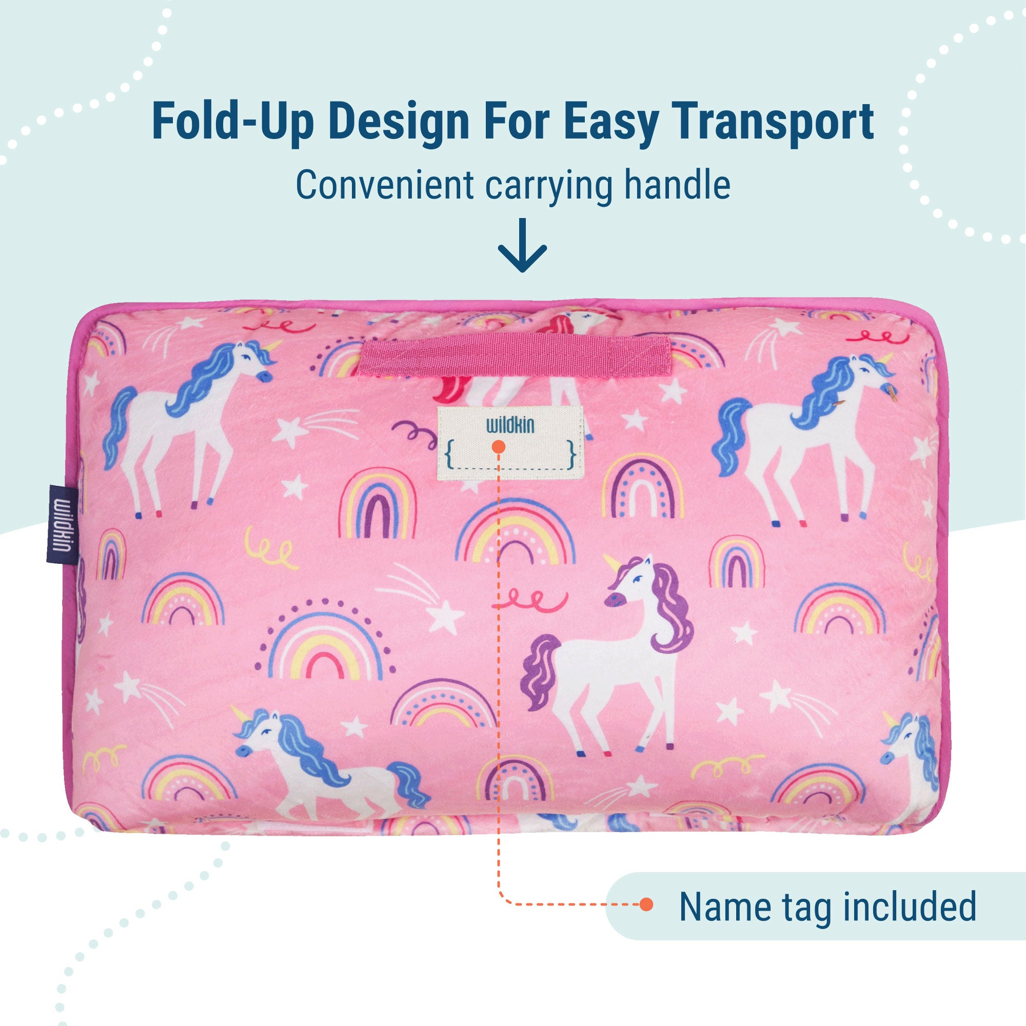 Rainbow Unicorns Plush Nap Mat