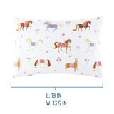 Horses 100% Cotton Hypoallergenic Pillowcase - Toddler