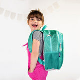 Blue Glitter 15 Inch Backpack