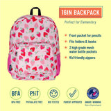 Strawberry Patch 16 Inch Backpack