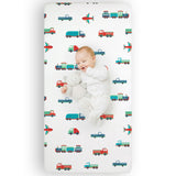 Transportation 100% Cotton Fitted Crib Sheet