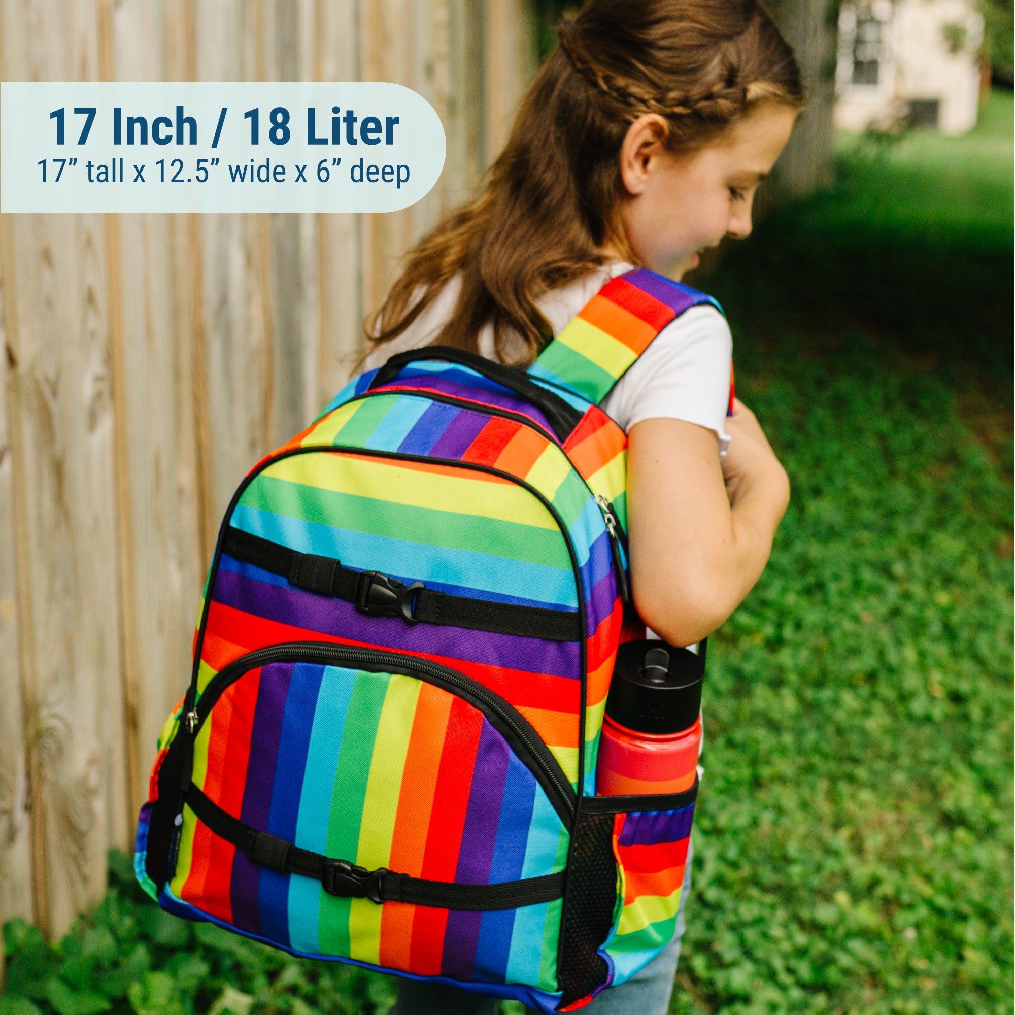 Rainbow Stripe ECO rPET Next Gen Backpack - 17 Inch / 18L