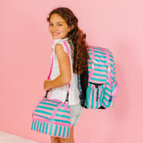 Pink Stripes 17 Inch Backpack