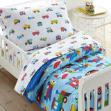 Trains Planes & Trucks 100% Cotton Flannel Sheet Set