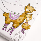 Fitted Mini Crib Sheet - Llama and Mama