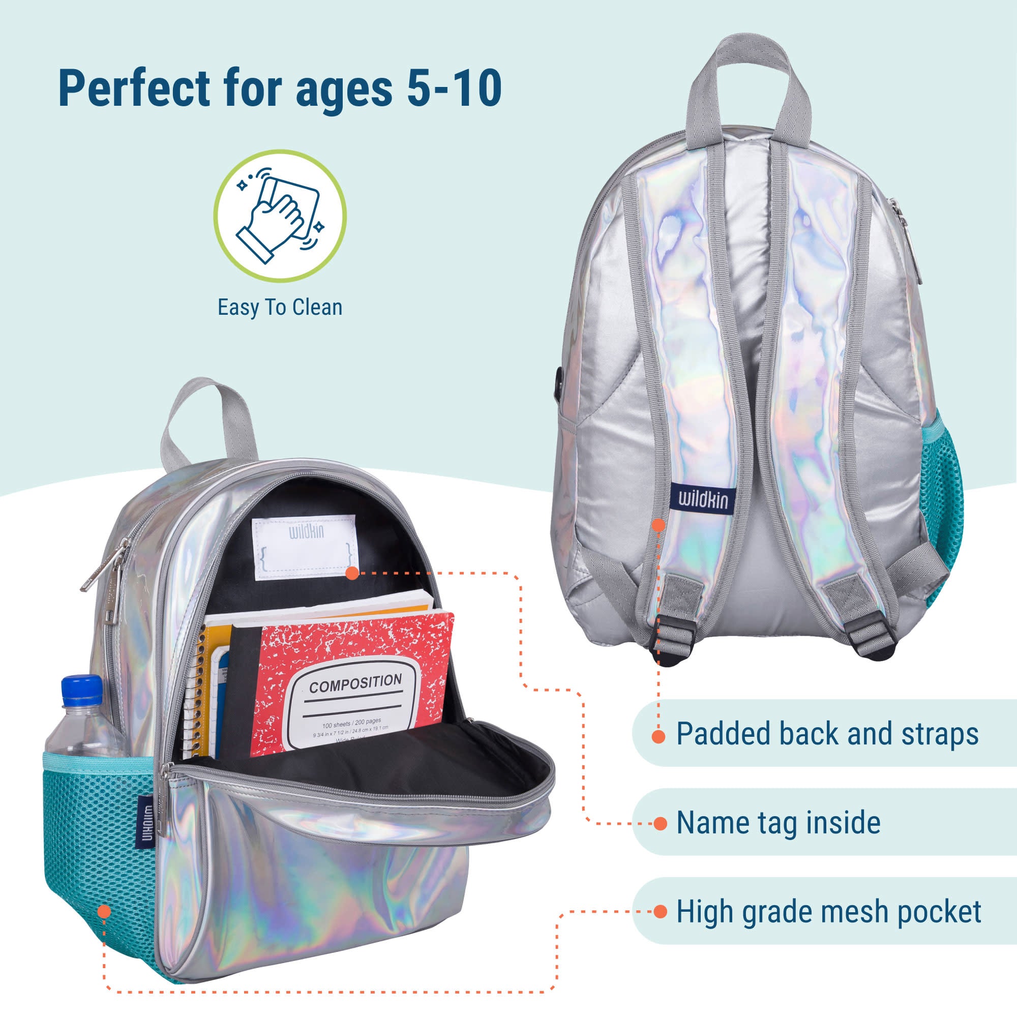 Holographic 15 Inch Backpack