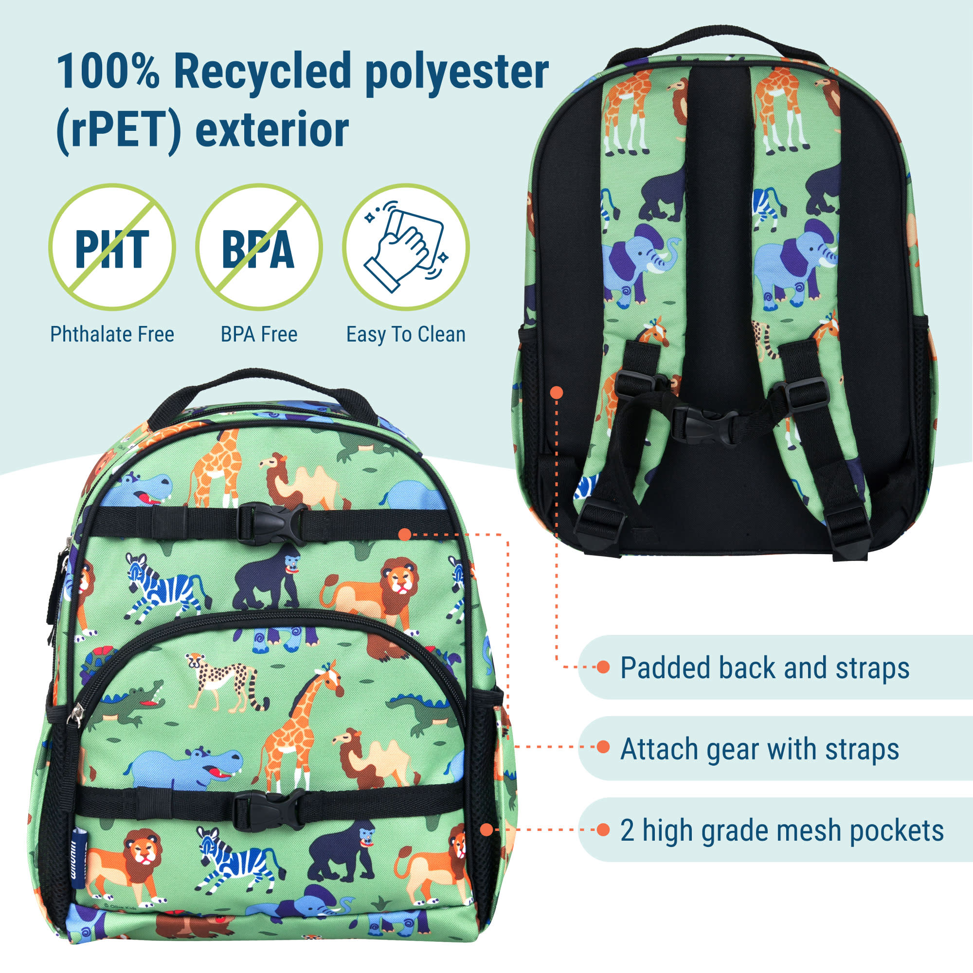 Wild Animals ECO rPET Next Gen Backpack - 15 Inch / 12L