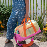 Orange Shimmer Overnighter Duffel Bag