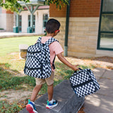 Black and White Checkered ECO rPET Next Gen Backpack - 15 Inch / 12L