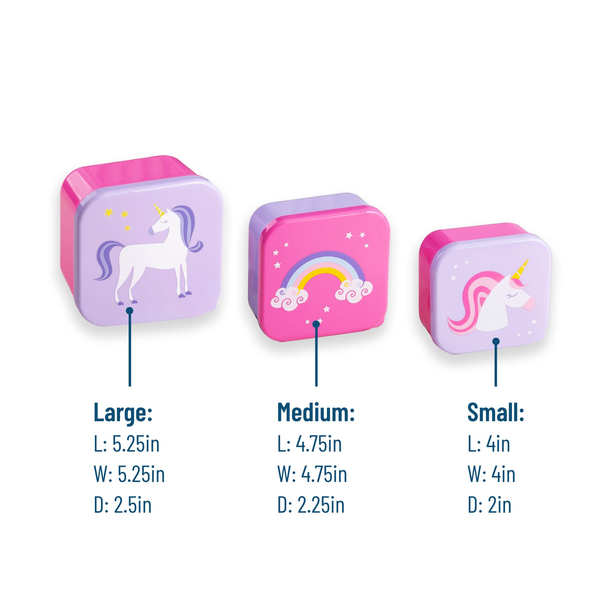 Unicorn Nested Snack Containers