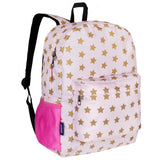 Pink and Gold Stars 16 Inch Backpack
