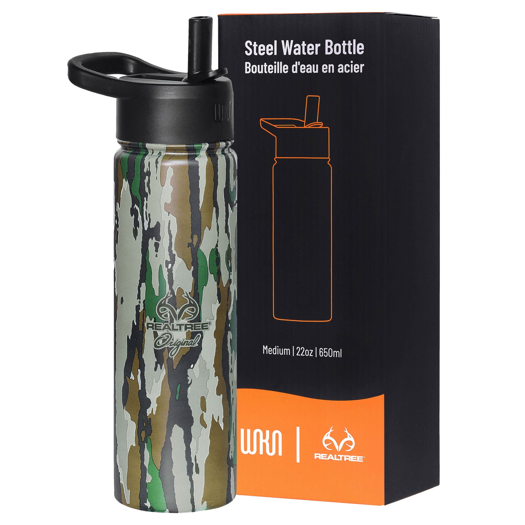 Realtree Original 22 oz Stainless Steel Water Bottle