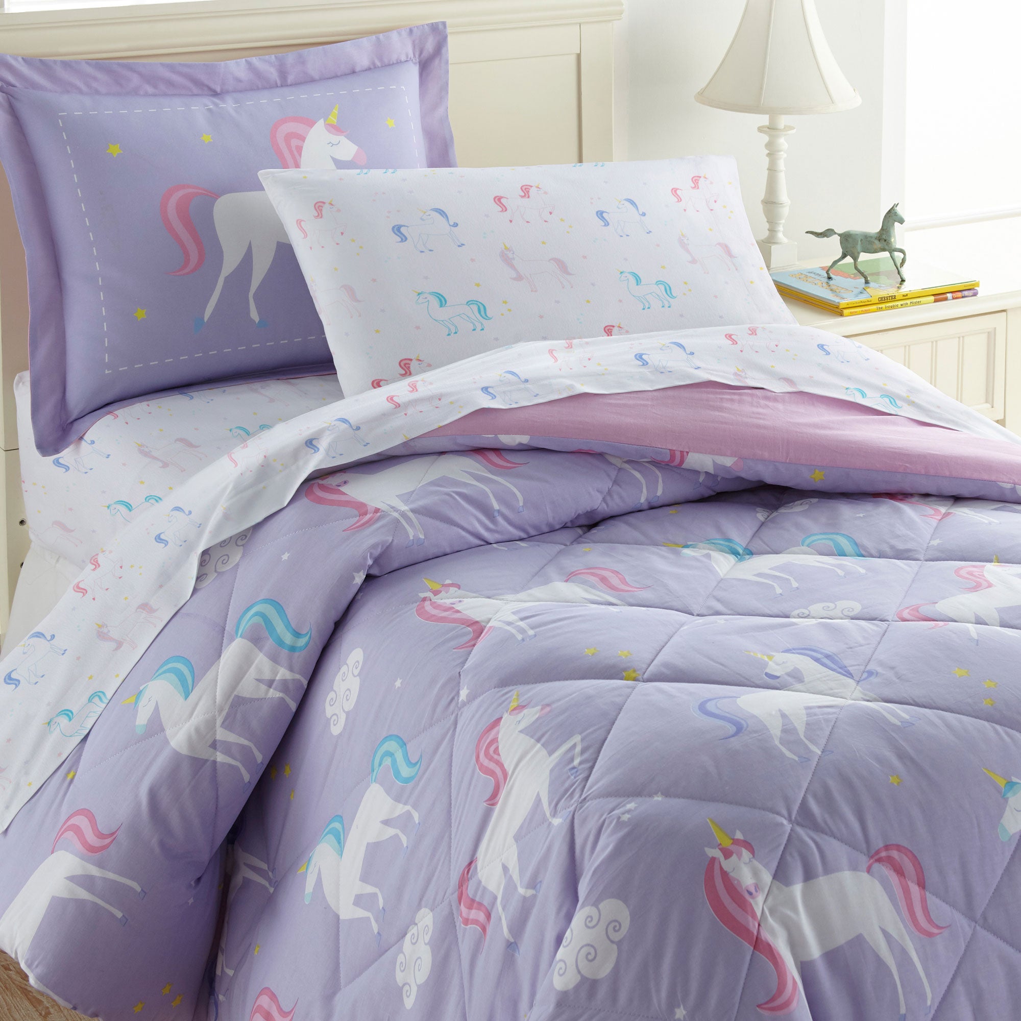 Unicorn 5 pc Cotton Bed in a Bag - Twin
