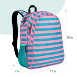 Pink Stripes 15 Inch Backpack