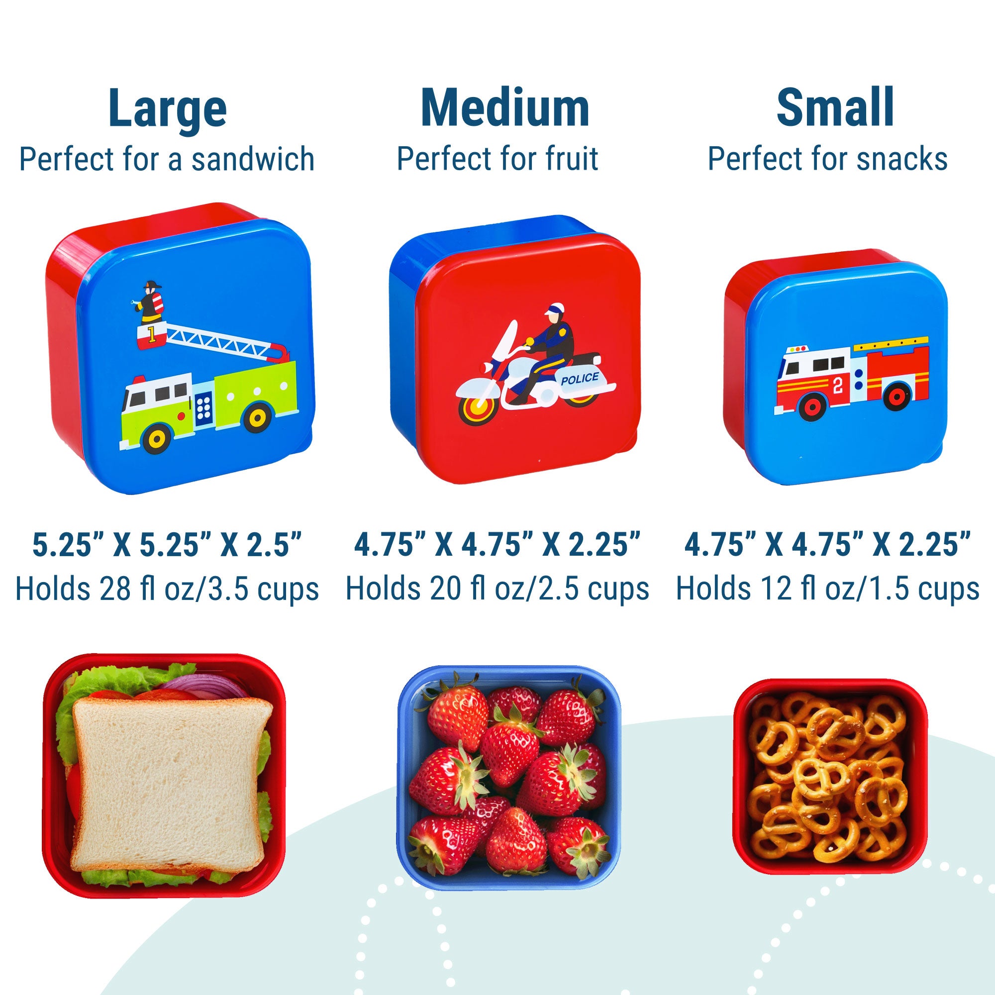 Heroes Nested Snack Containers