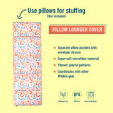 Confetti Peach Microfiber Pillow Lounger