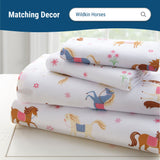 Horses Microfiber Fitted Crib Sheet