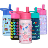 Pink Floral 14 oz Steel Water Bottle