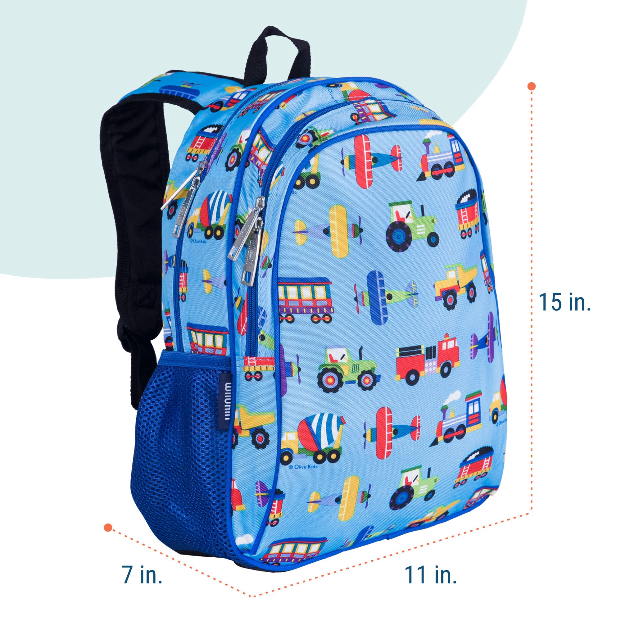 Trains, Planes & Trucks 15 Inch Backpack