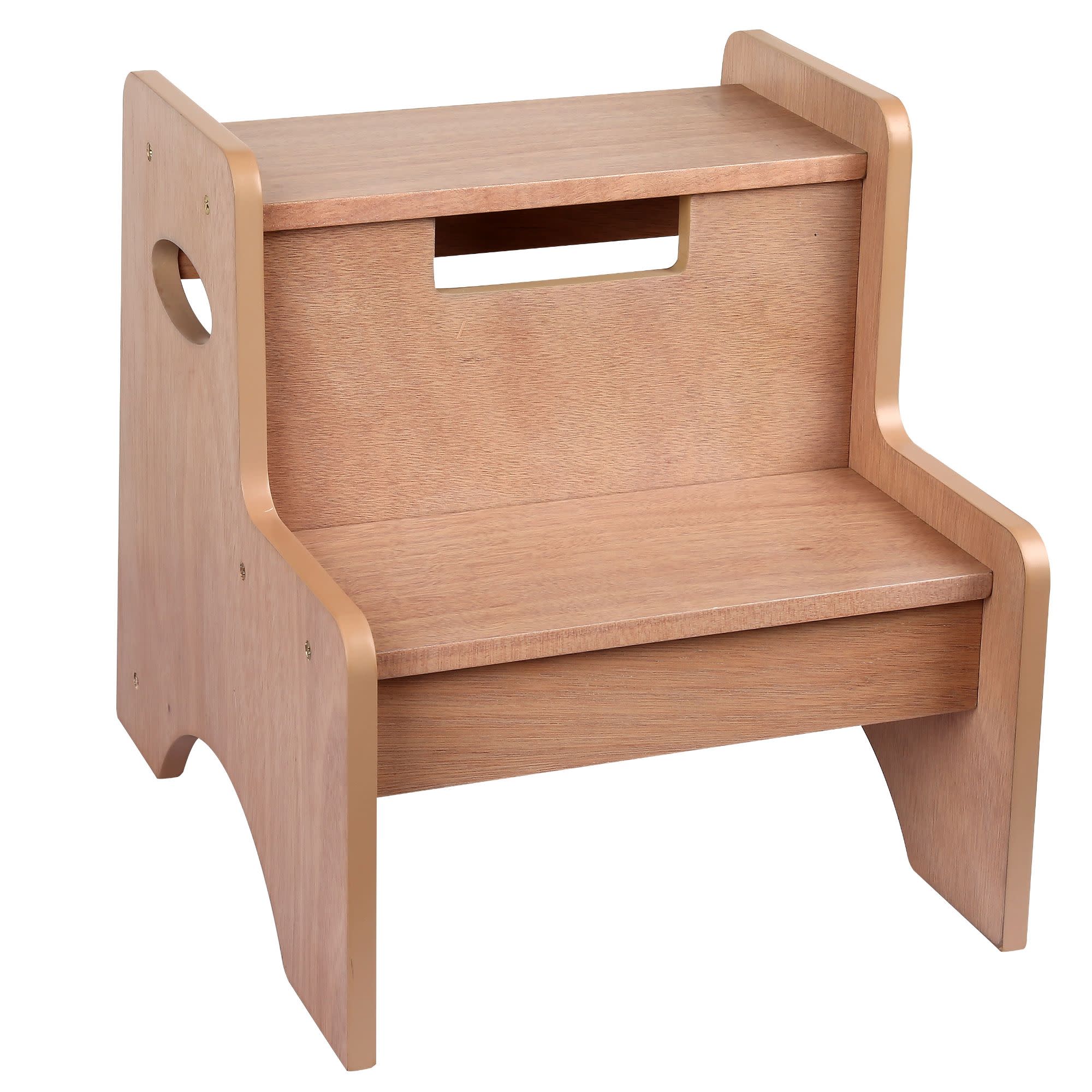 Two Step Stool - Oak Finish