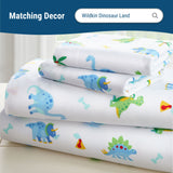 Dinosaur Land Microfiber Fitted Crib Sheet