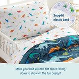 Jurassic Dinosaurs 100% Cotton Sheet Set - Toddler