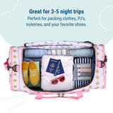 Pink and Gold Stars Weekender Duffel Bag