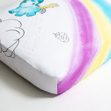 100% Cotton Fitted Crib Sheet - Unicorn Pixie Dust