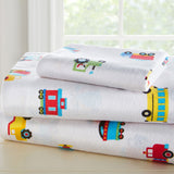 Trains, Planes & Trucks 100% Cotton Flannel Sheet Set - Twin