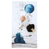 3 Piece Microfiber Crib Bedding Set - Mama Bear Blue