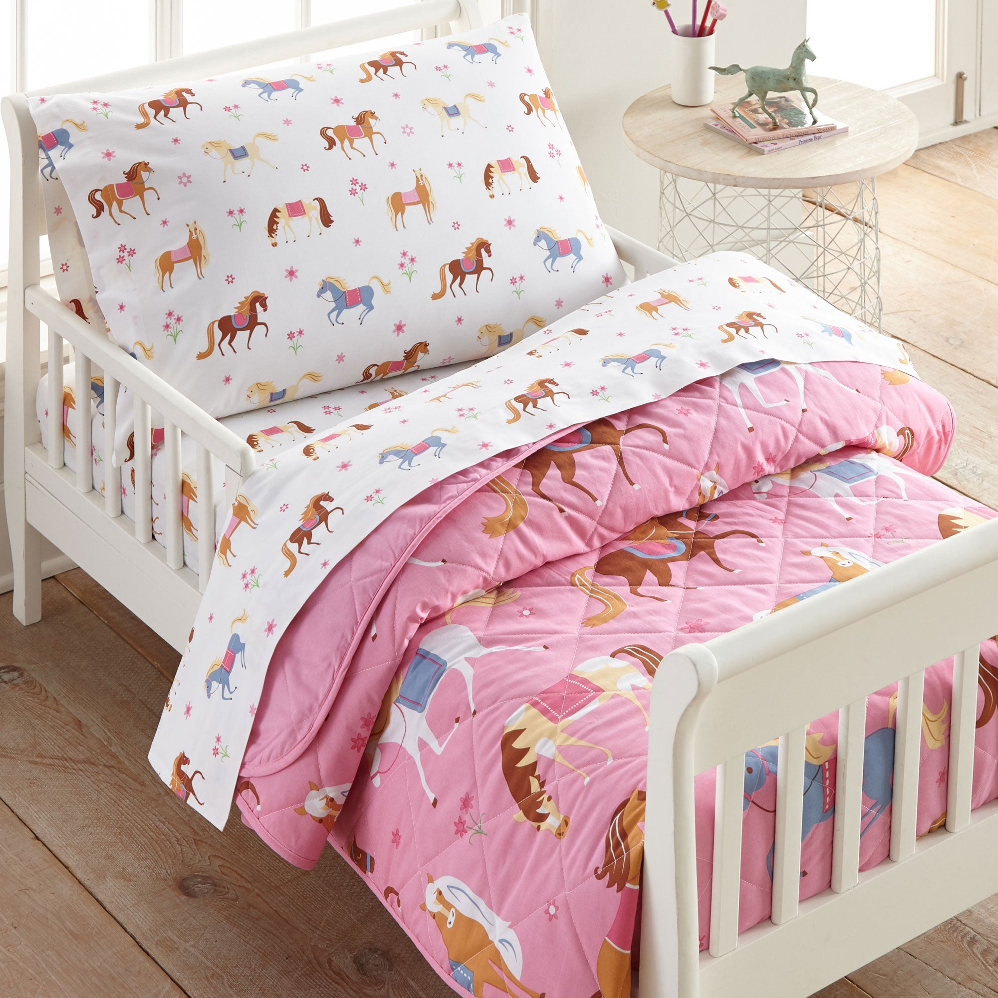 Horses 100% Cotton Percale Sheet Set