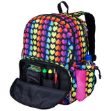 Rainbow Hearts 17 Inch Backpack