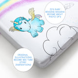 100% Cotton Fitted Crib Sheet - Unicorn Pixie Dust