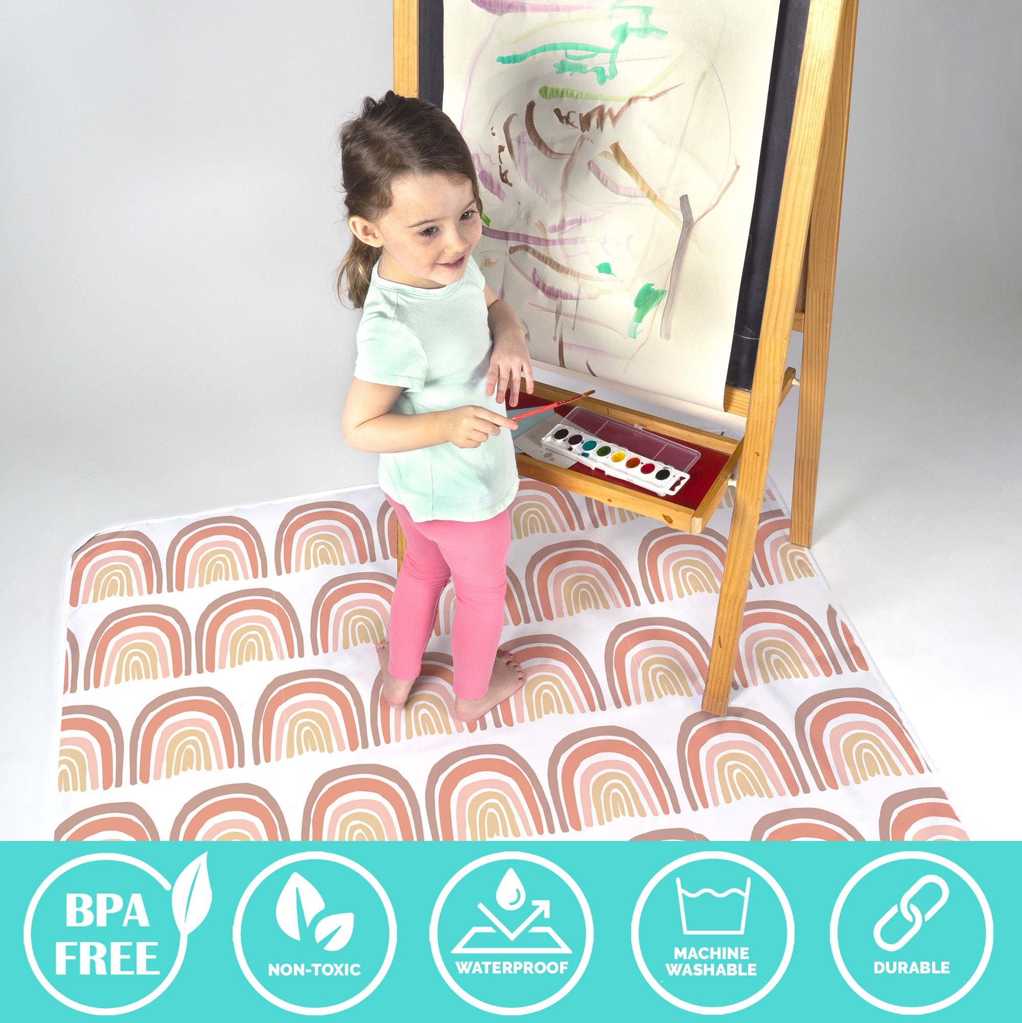 Baby Splat Mat - Boho Rainbow