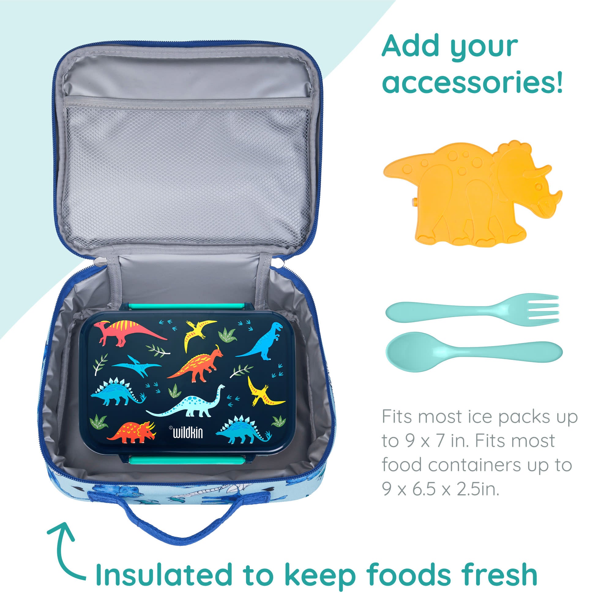 Blue Dino Lunch Box