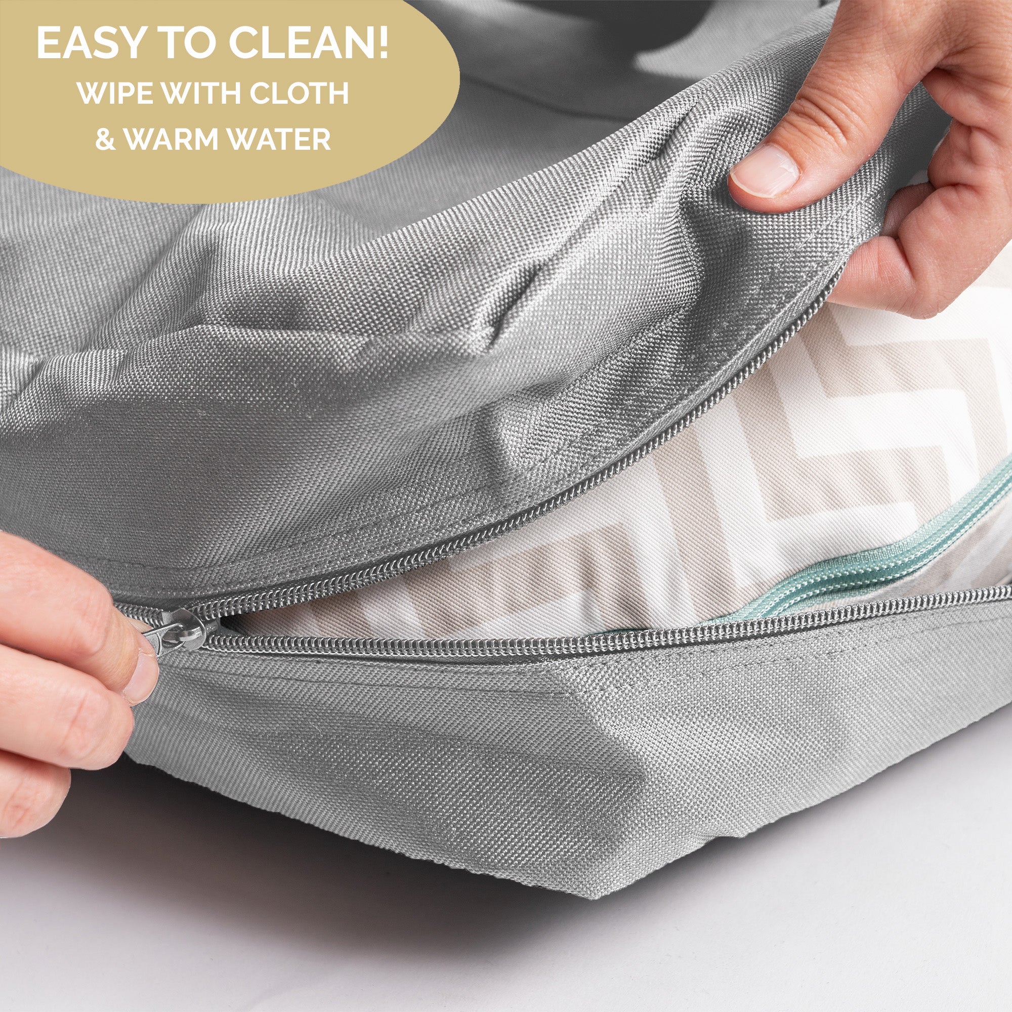 Grey Travel Bag and Transport Tote for Baby Lounger