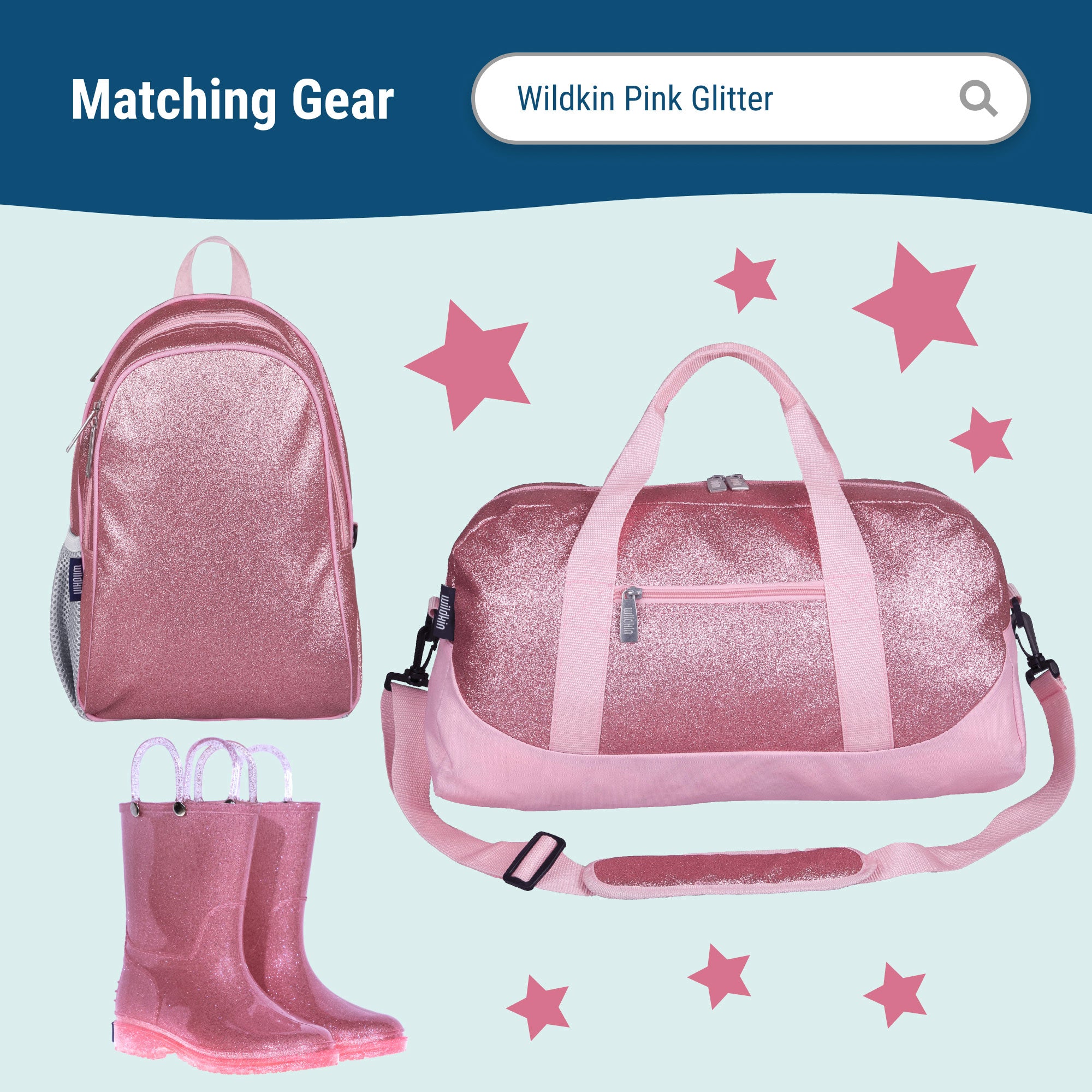 Pink Glitter Lunch Bag