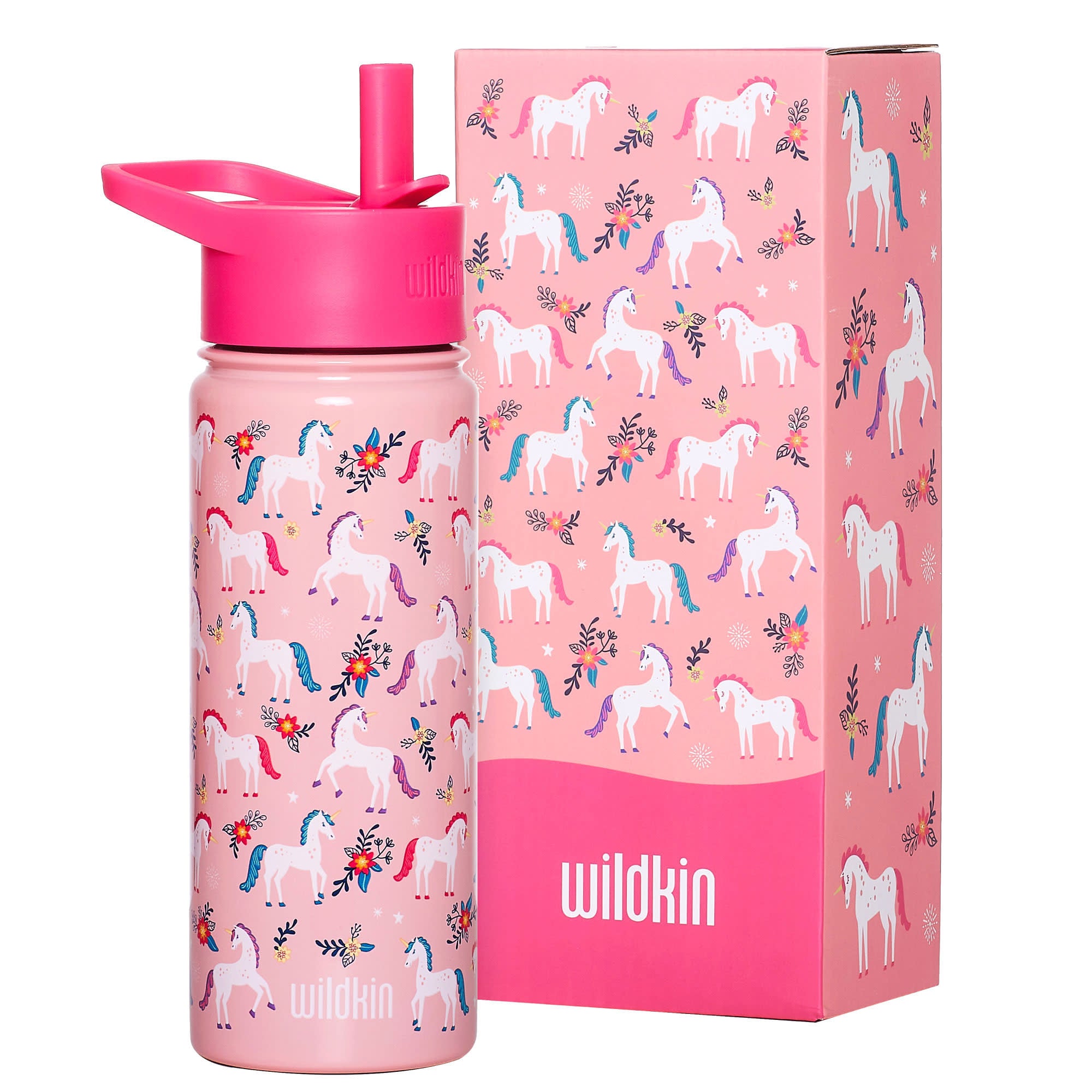 Magical Unicorns 18 oz Steel Water Bottle