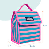 Pink Stripes Lunch Bag