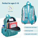 Blue Glitter 15 Inch Backpack