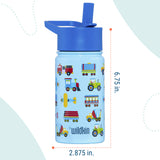 Trains, Planes & Trucks 14 oz Steel Water Bottle