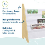 Modern Sling Bookshelf - Natural w/ White
