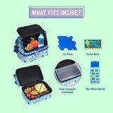 Confetti Blue Two Compartment Lunch Bag
