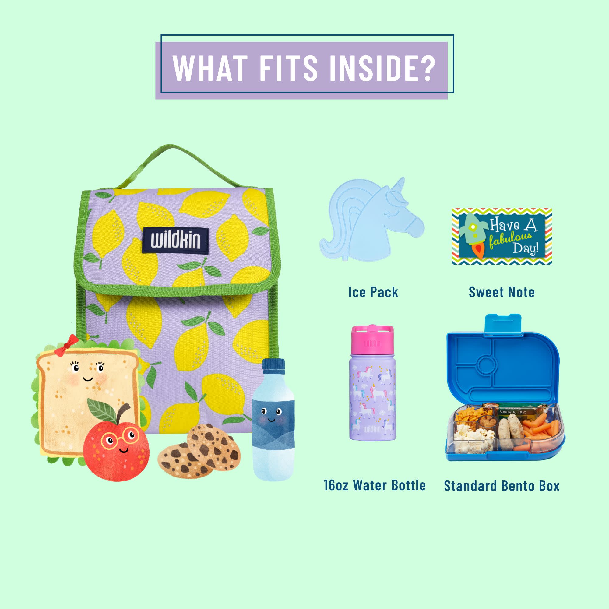 Lilac Lemonade Lunch Bag