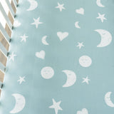 100% Cotton Fitted Crib Sheets - Bears & Moon - 2 Pack