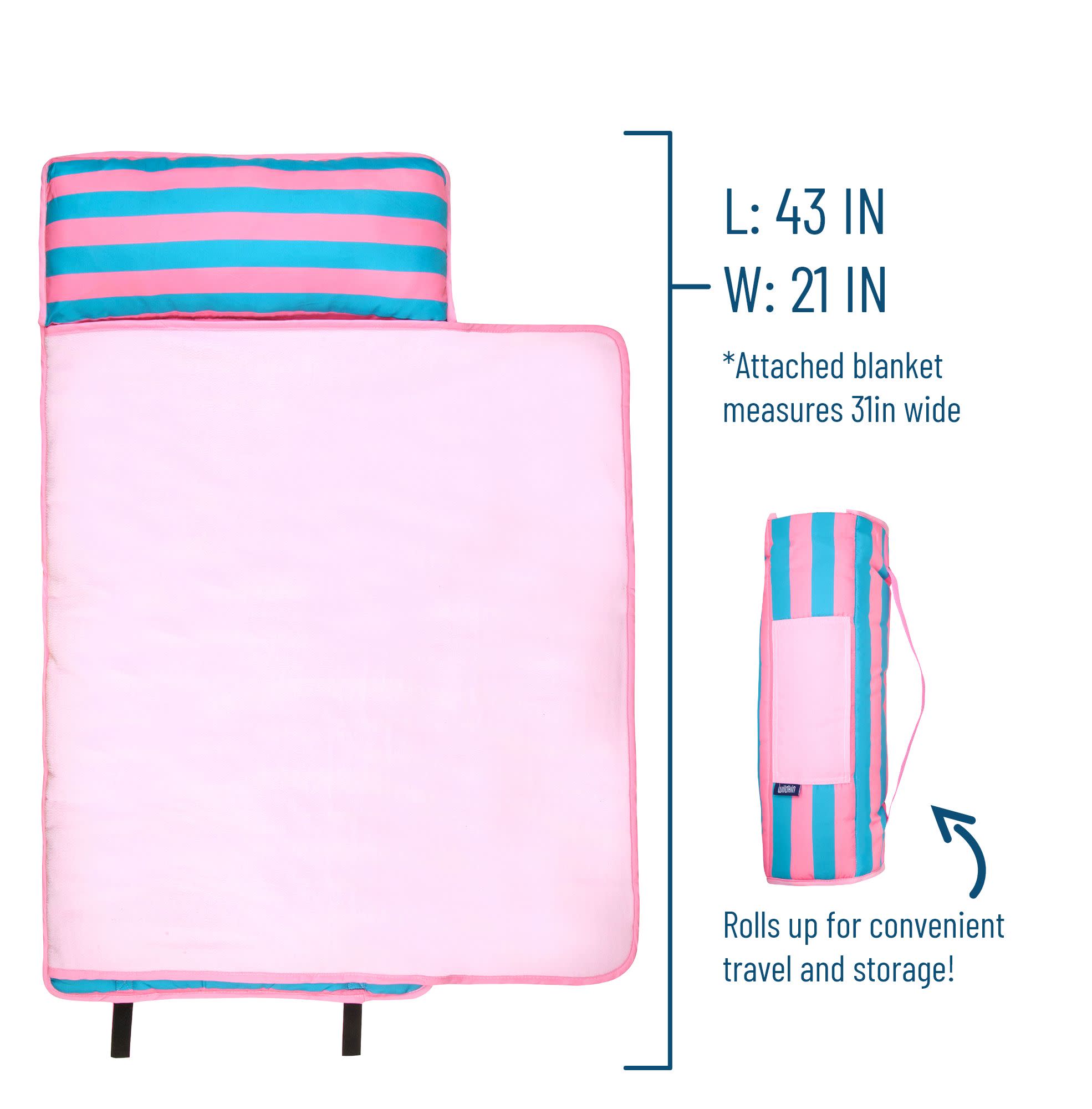 Pink Stripes Microfiber Toddler Nap Mat