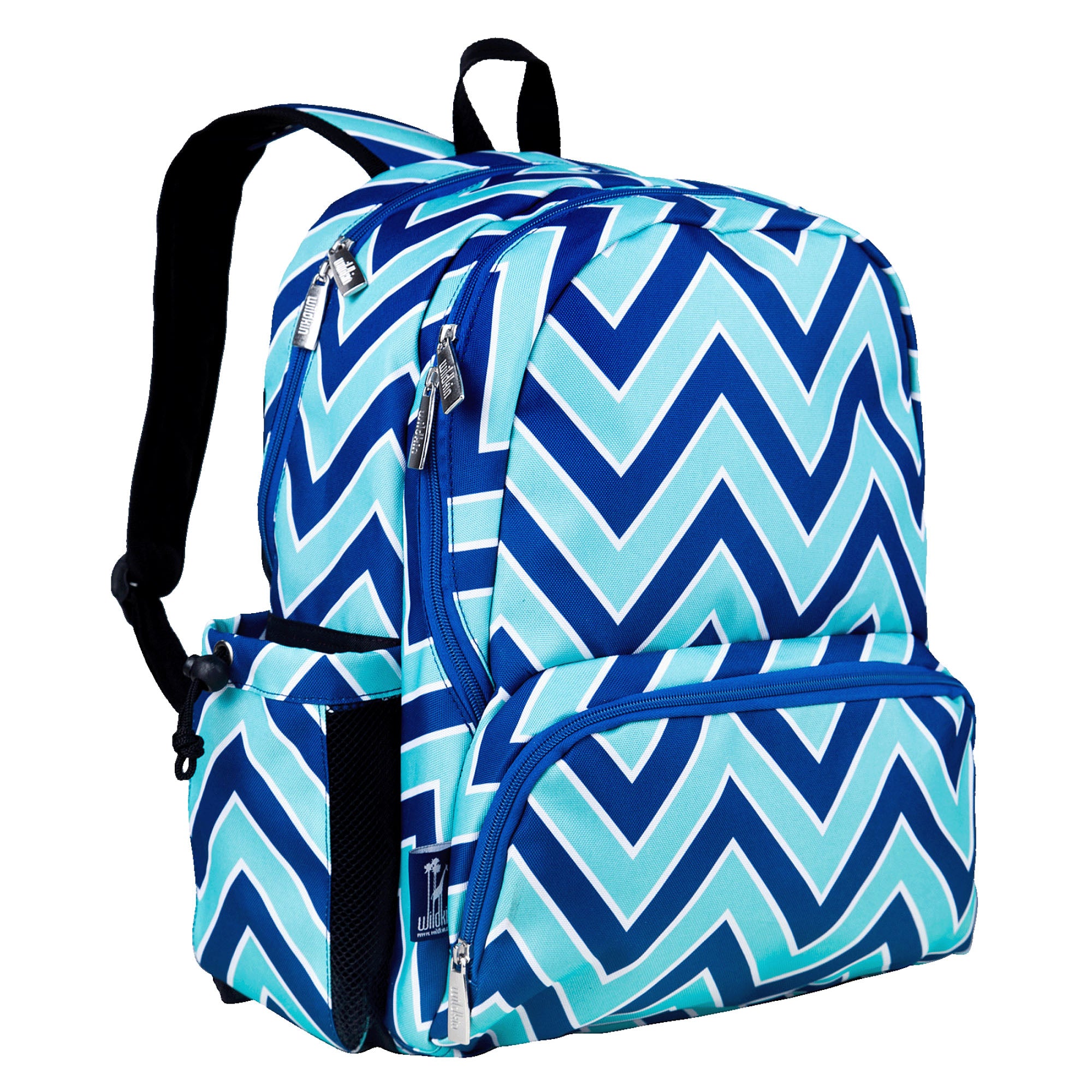 Chevron Blue 17 Inch Backpack