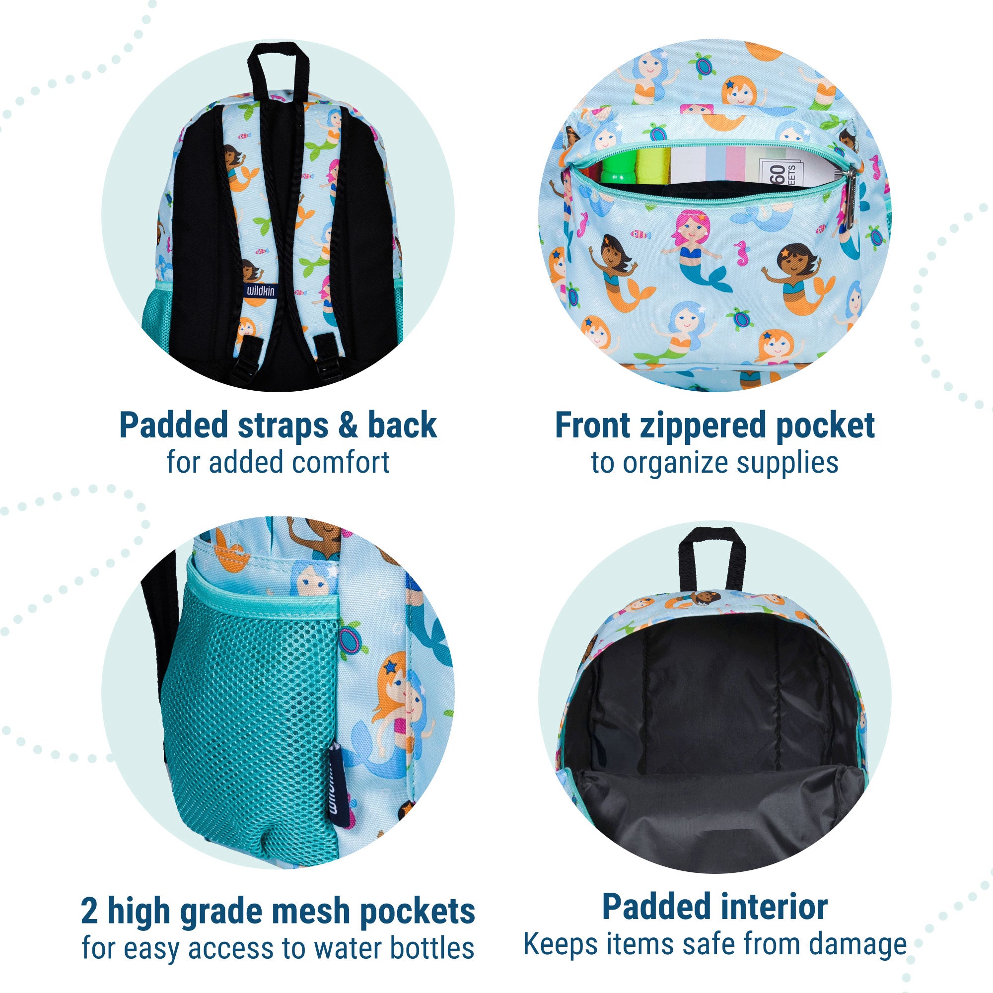 Mermaids 16 Inch Backpack
